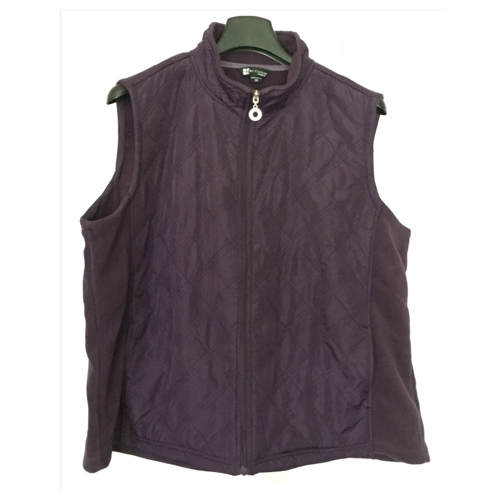 Royal purple fleece vest